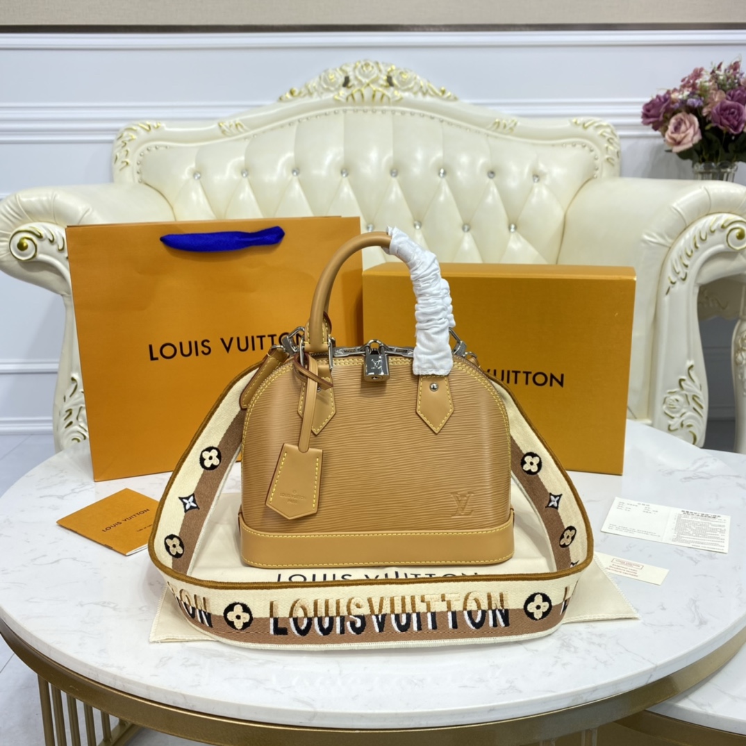 Louis Vuitton ALMA BB Epi Leather Handbag M57540 Honey Gold